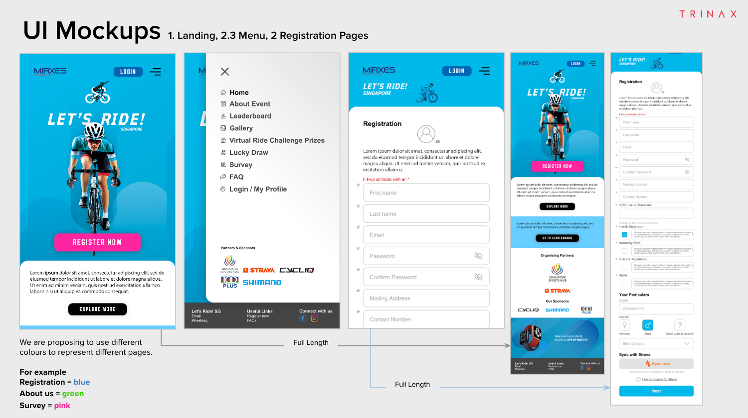 A cycling microsite integrated with Strava