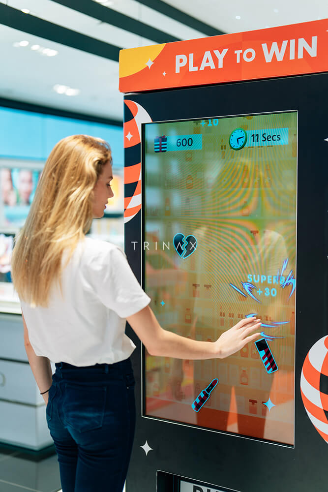 Trinax Interactive Vending Machine | Sephora Play2Win Gift Redemption Game Booth For Leadgen and Loyalty Program